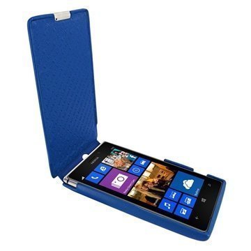 Nokia Lumia 925 Piel Frama iMagnum Nahkakotelo Sininen