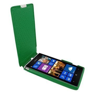 Nokia Lumia 925 Piel Frama iMagnum Nahkakotelo Vihreä