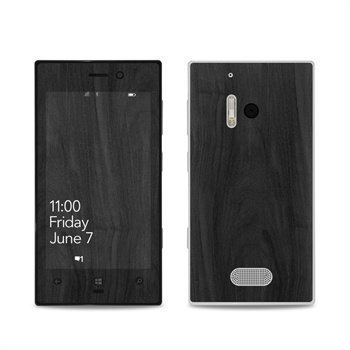 Nokia Lumia 928 Black Woodgrain Skin