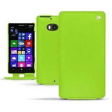 Nokia Lumia 930 Noreve Tradition Läpällinen Nahkakotelo Pulsion Vihreä Fluo