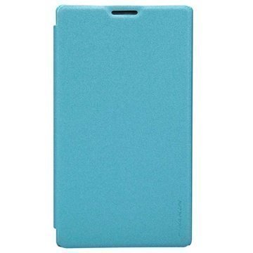 Nokia XL Nillkin Sparkle Series Läpällinen Nahkakotelo Sininen