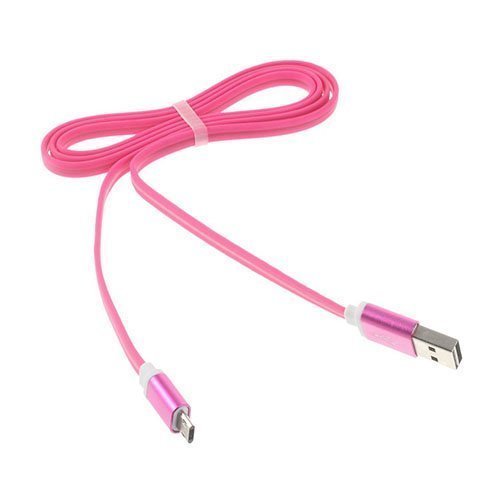 Nuudelin Mallinen Mikro Usb Latauskaapeli Pinkki