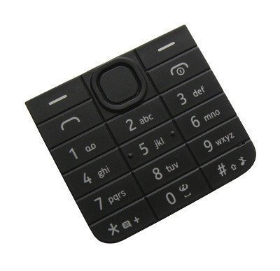 Näppäimistö Nokia 208 musta Alkuperäinen