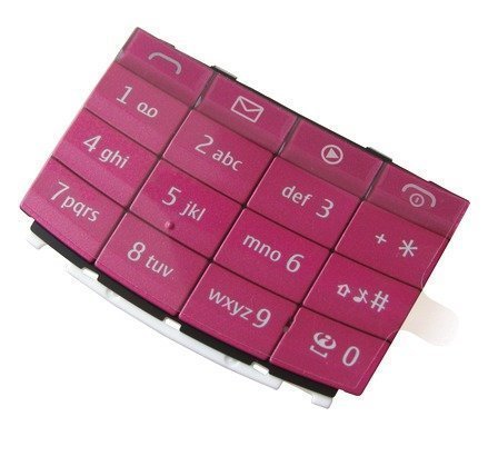 Näppäimistö Nokia X3-02 pink Alkuperäinen