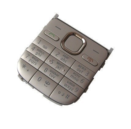 Näppäimistö Russian Nokia C2-01 silver Alkuperäinen