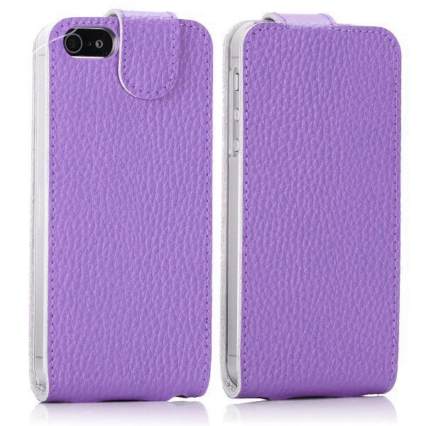 Omaha Iphone 5 / 5s Aito Nahkakotelo Violetti