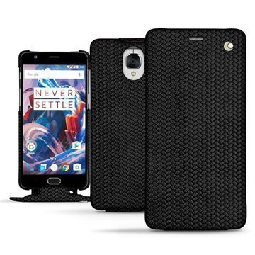 OnePlus 3/3T Noreve Abaca Tradition Flip Case Black