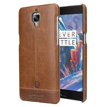 OnePlus 3/3T Pierre Cardin Nahkapintainen Suojakuori Ruskea