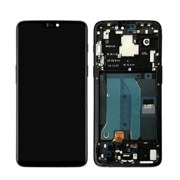 Oneplus 6 Näyttö & Runko Mattamusta