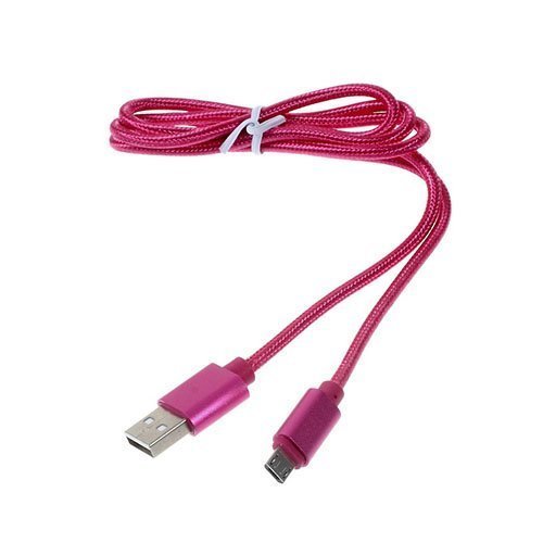 Onten 1m Kudottu Pintainen Metalli Mikro Usb Siirto Latauskaapeli Rosee