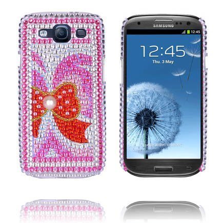 Paris Sekalainen Pinkki Kuviointi Samsung Galaxy S3 Bling Suojakuori