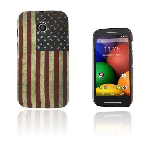 Persson Motorola Moto E Kova Suojakuori Usa:N Lippu