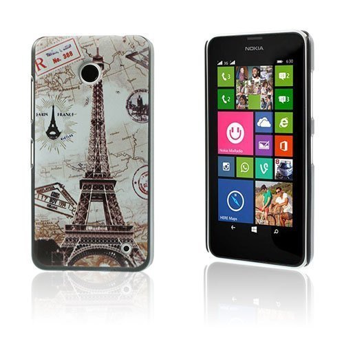 Persson Nokia Lumia 630 / 635 Kuori Eiffel Torni Ja Kartta