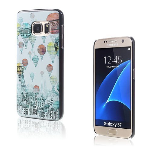 Persson Samsung Galaxy S7 Kova Muovikuori Väritetyt Kuumailmapallot