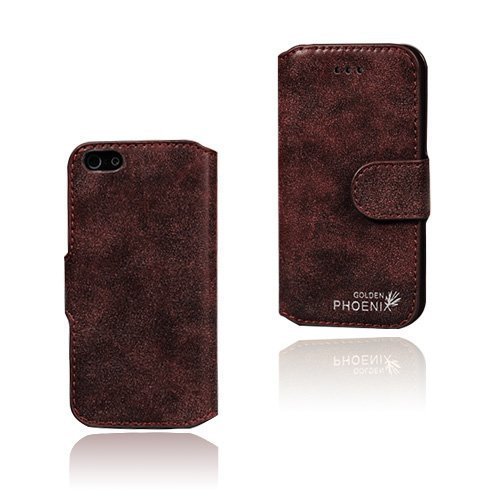 Phoenix Kahvi Iphone 5 / 5s Genuine Nahkakotelo