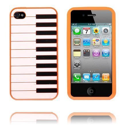 Piano Oranssi Iphone 4 / 4s Silikonikuori