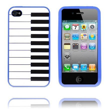Piano Sininen Iphone 4 / 4s Silikonikuori