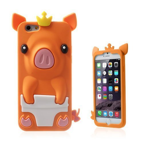 Pig Oranssi Iphone 6 Suojakuori