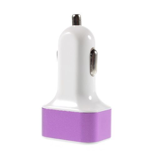 Pinzun 3.1a 3-Porttinen Universaali Usb Autolaturi Violetti