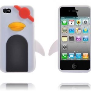 Pirate Penguin Valkoinen Iphone 4 / 4s Silikonikuori