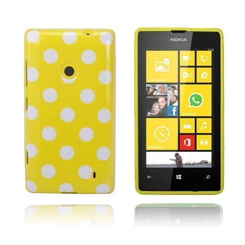 Polka Dote Keltainen Nokia Lumia 520 Suojakuori
