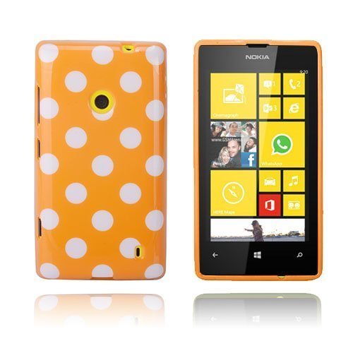 Polka Dote Oranssi Nokia Lumia 520 Suojakuori