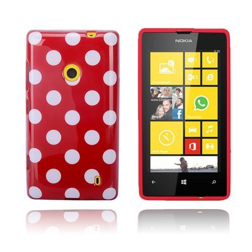 Polka Dote Punainen Nokia Lumia 520 Suojakuori
