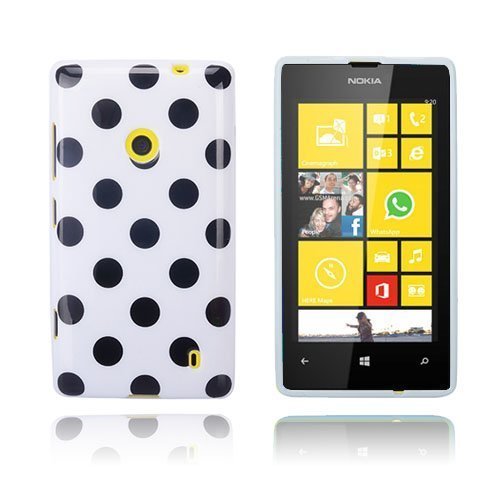 Polka Dote Valkoinen Nokia Lumia 520 Suojakuori