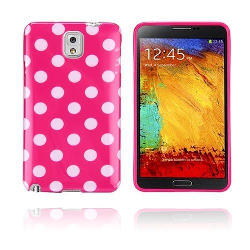 Polka Dots Kuuma Pinkki Samsung Galaxy Note 3 Suojakuori