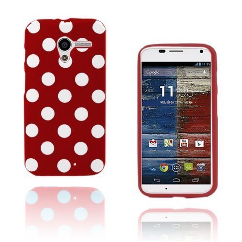 Polka Dots Motorola Moto X Suojakuori Punainen