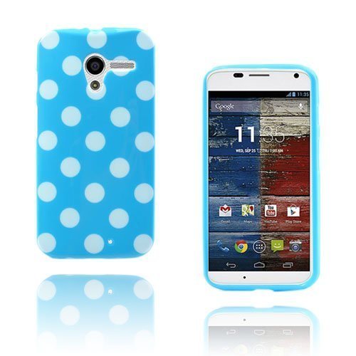 Polka Dots Motorola Moto X Suojakuori Sininen