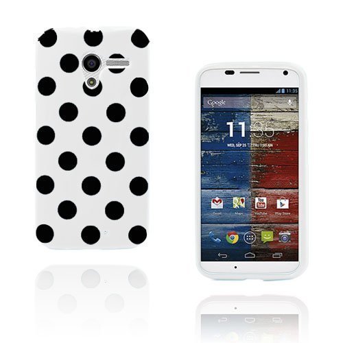 Polka Dots Motorola Moto X Suojakuori Valkoinen