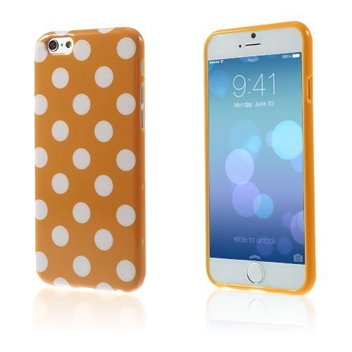 Polka Dots Oranssi / Valkoinen Iphone 6 Suojakuori