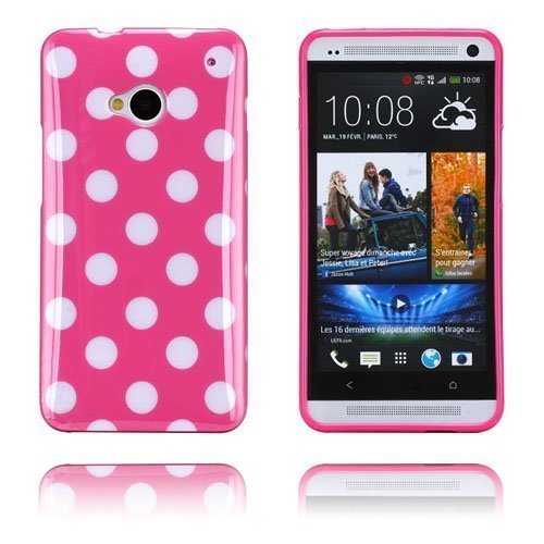 Polka Dots Pinkki Htc One Suojakuori