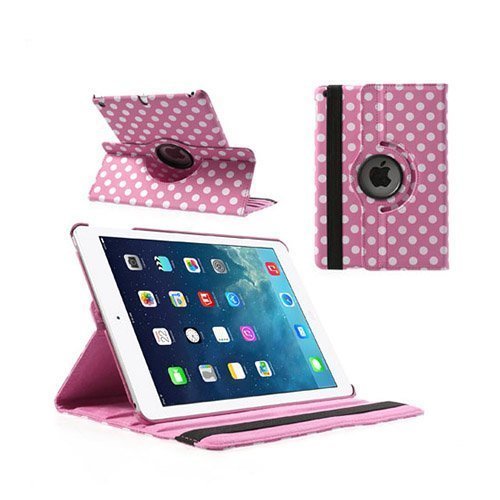 Polka Dots Pinkki Ipad Air Nahkakotelo