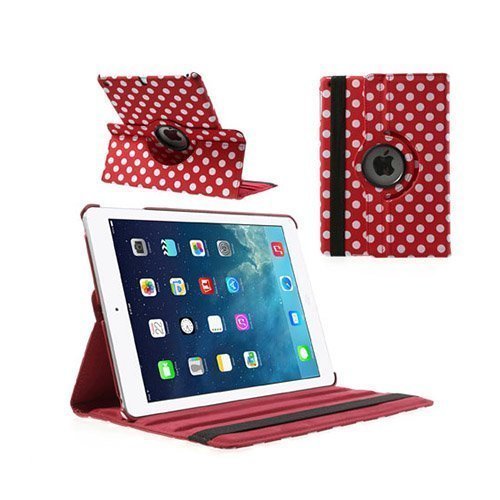 Polka Dots Punainen Ipad Air Nahkakotelo