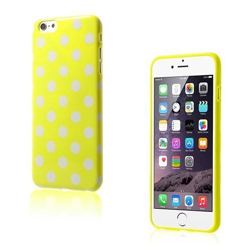 Polka Keltainen / Valkoinen Iphone 6 Plus Suojakuori