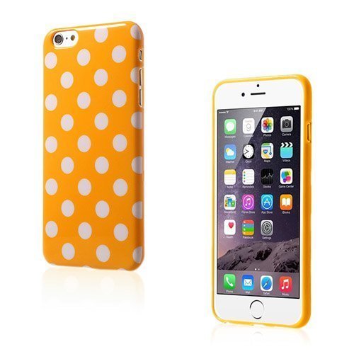 Polka Oranssi / Valkoinen Iphone 6 Plus Suojakuori
