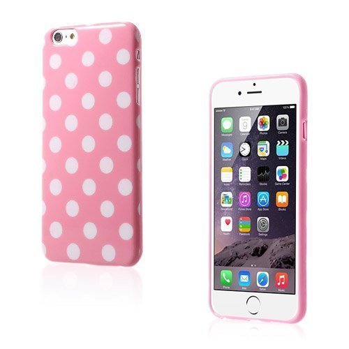 Polka Vaaleanpunainen / Valkoinen Iphone 6 Plus Suojakuori