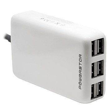 Powerstar Multiport 6-in-1 USB-Laturi Valkoinen