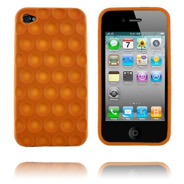 Premium Oranssi Iphone 4 Silikonikuori