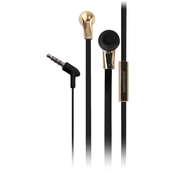 Promate Chrome in-ear headset 20-20kHz 16 Ohm litteä kaapeli ku