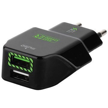 Puro Dual USB Fast Travel Charger Black