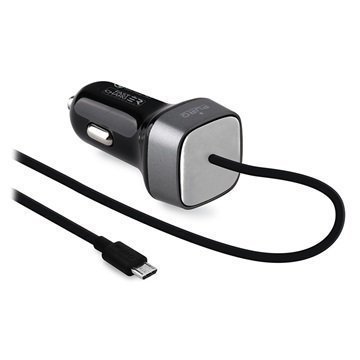 Puro Turbo Qualcomm Certified microUSB Car Charger Black