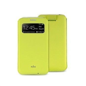 Puro View Leather Case Samsung Galaxy S4 Mini I9190 I9192 I9195 Green