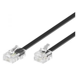 RJ11-RJ45 Telephone Cable 15m Black