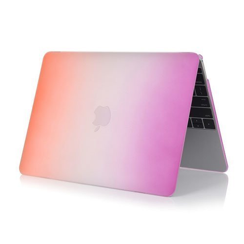 Rainbow Macbook 12-Inch Retina 2015 Suojakuoret Oranssi / Violetti