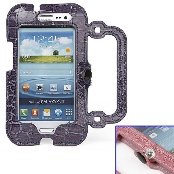 Raptor Purse Tummansininen Samsung Galaxy S3 Nahkakotelo