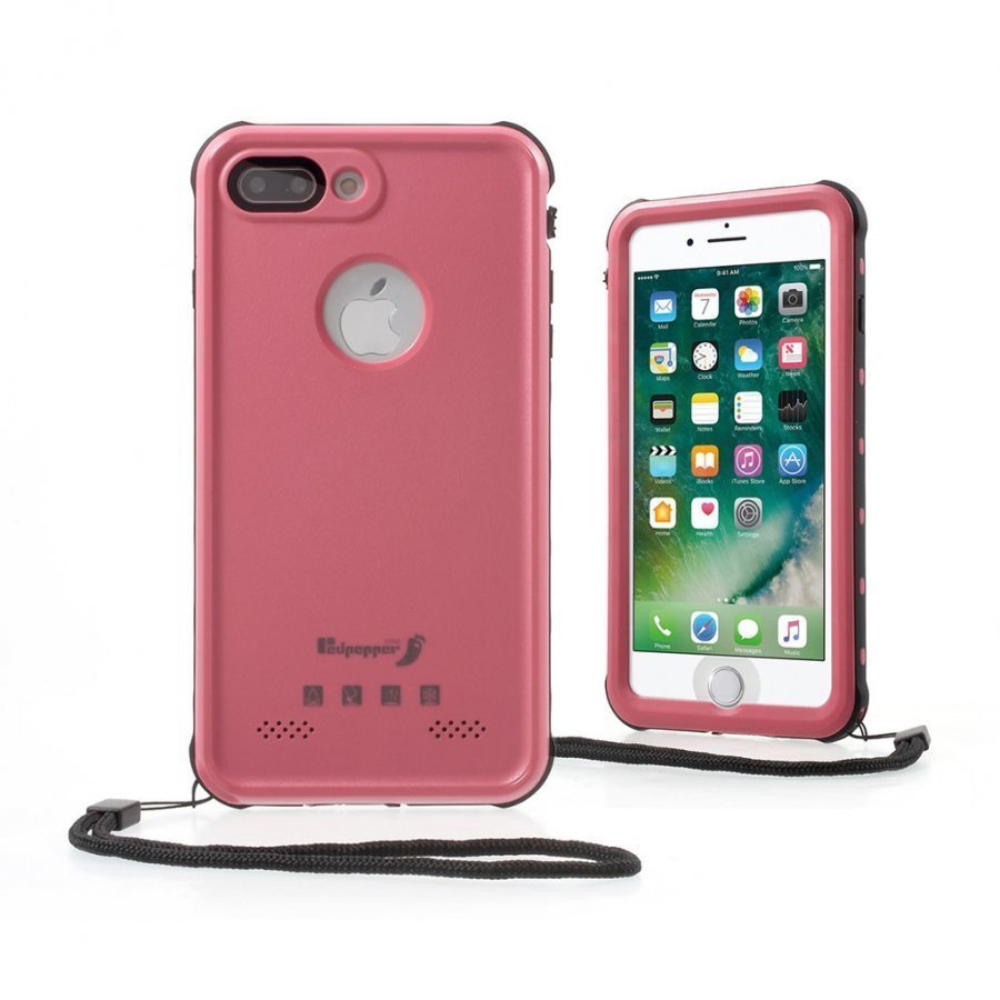 Redpepper Iphone 7 Plus Vedenpitävä Kotelo Avainnauhalla Kuuma Pinkki
