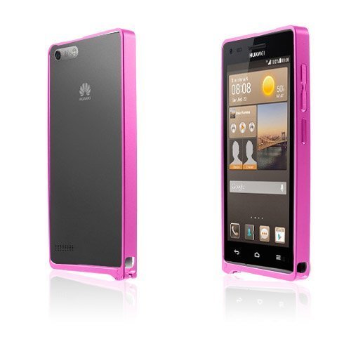 Remes Kuuma Pinkki Huawei Ascend G6 Metallinen Bumper Suojakehys